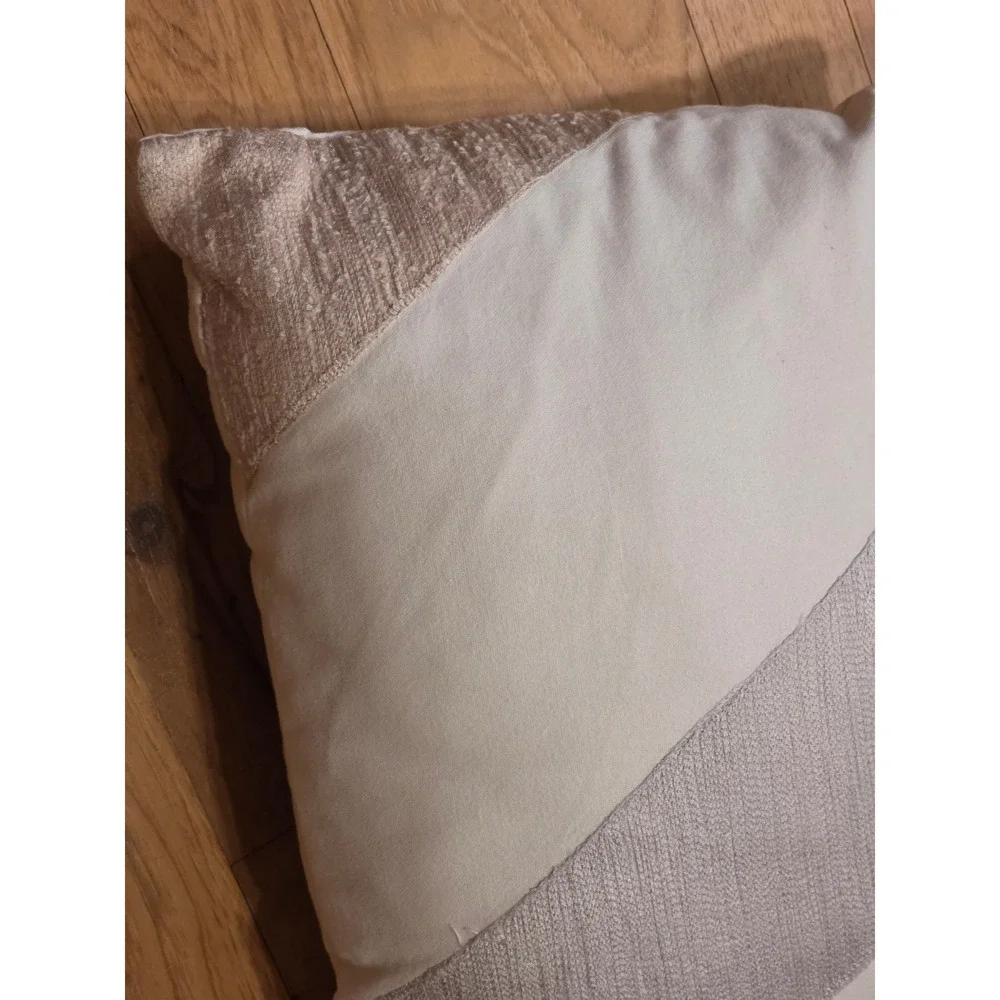 Westpoint Home Silver Chevron Textured Cotton Throw Pillow Cover Cream 16x16